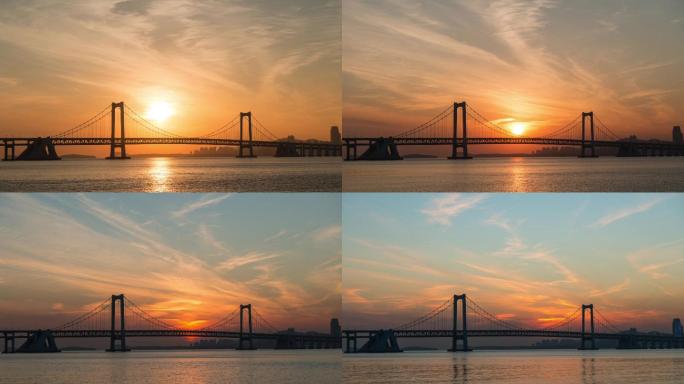星海大桥夕阳