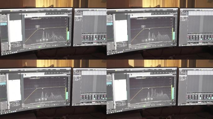 录音棚调音台屏幕