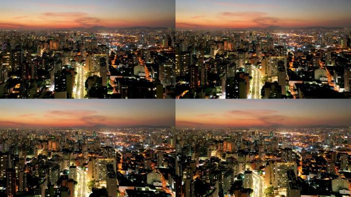 城市生活场景外国夜景全球经济世界格局