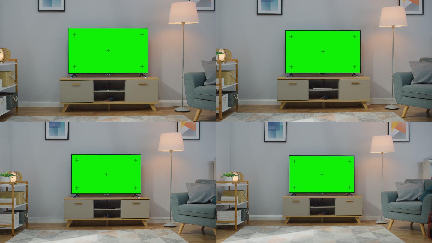 绿色屏幕模型缩小电视镜头