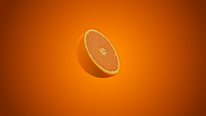 健康的有机橙子水果慢动作入水创意特写主图
