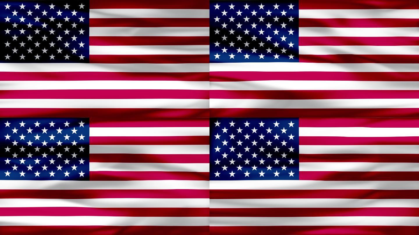 4K美国星条旗循环素材包