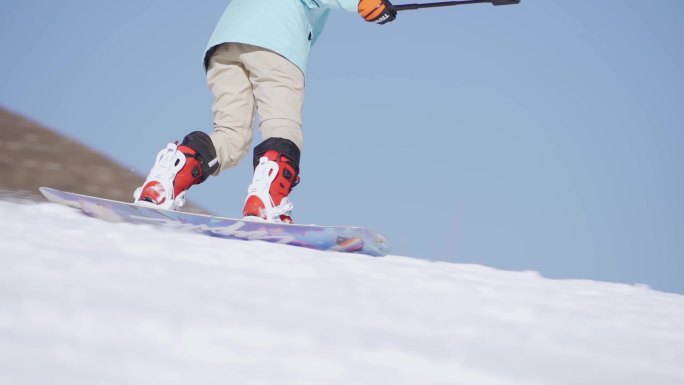 实拍滑雪