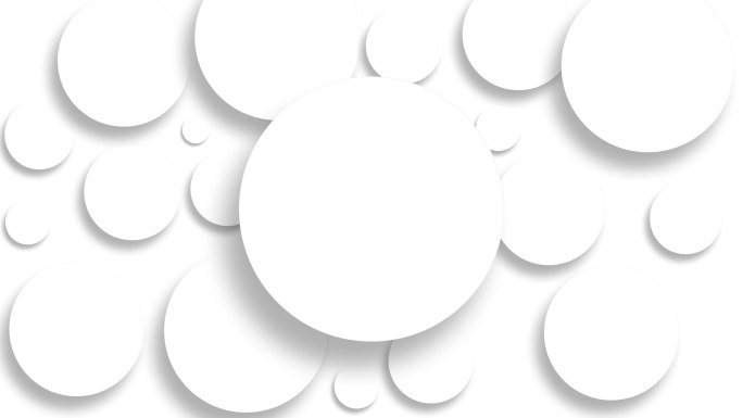 曲面上的白色圆圈在无缝3d动画中移动。
