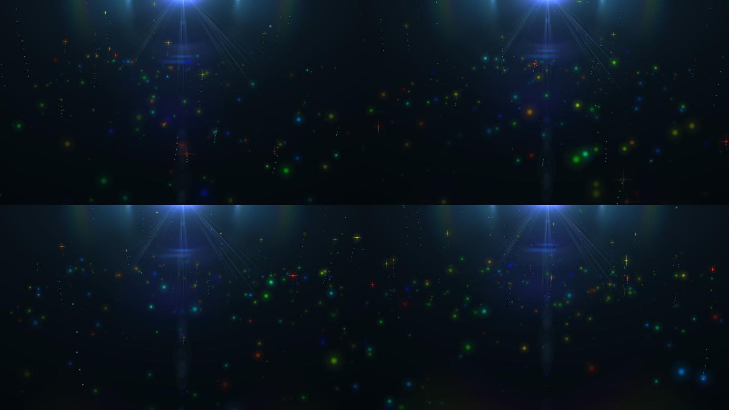 视频素材-彩色粒子舞台背景