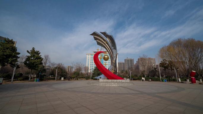 兰考人民广场中国梦雕塑移动延时