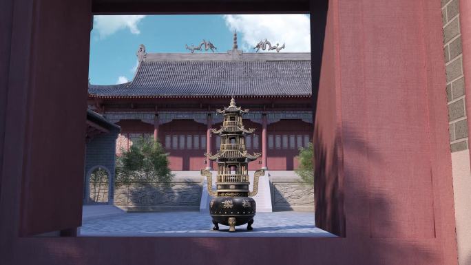 三维动画-寺庙