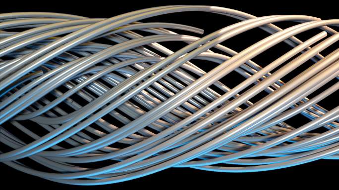 随机光纤被编织成一个大螺旋