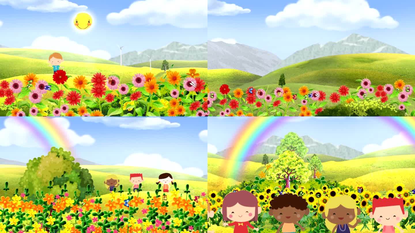 祖国的花朵 视频背景