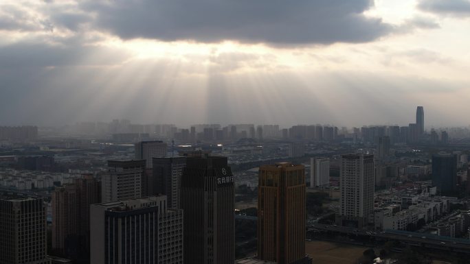 昆山城市风光航拍原素材