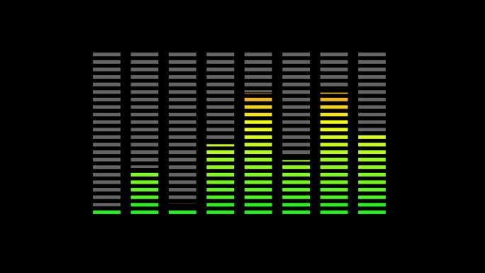 声音均衡器上下移动。