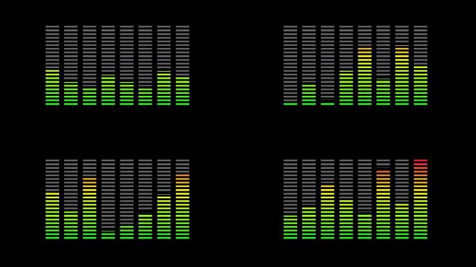 声音均衡器上下移动。