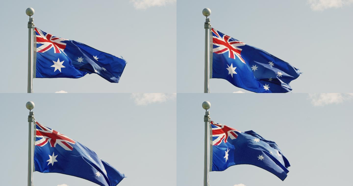 澳大利亚国旗在风中飘扬