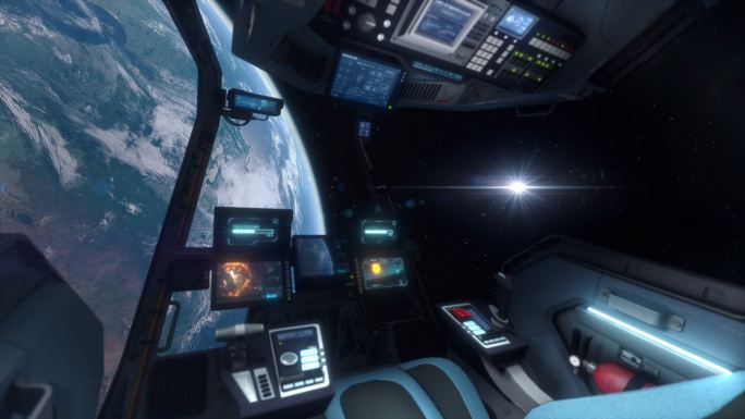 飞船驾驶舱内部飞船驾驶舱内部动画宇宙探索
