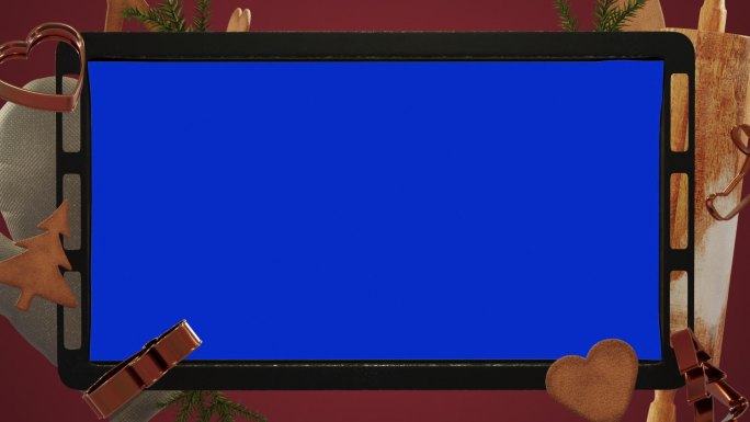 圣诞蓝色背景蓝色屏幕圣诞背景