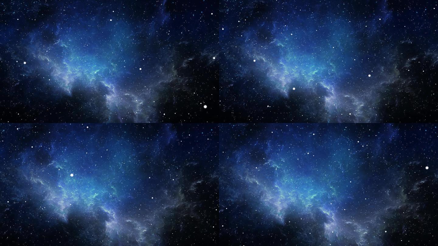 【原创】4K宇宙星空循环视频星云粒子穿梭