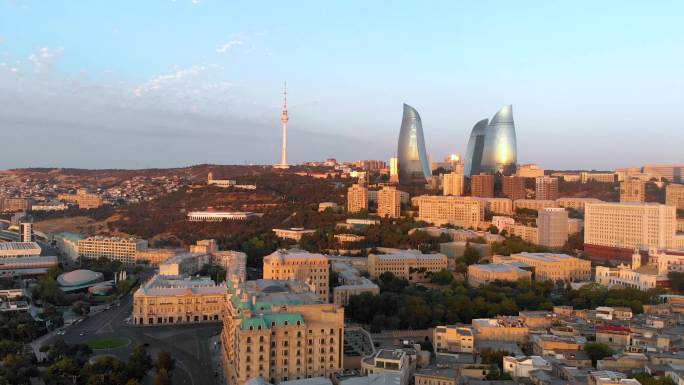 阿塞拜疆巴库鸟瞰图