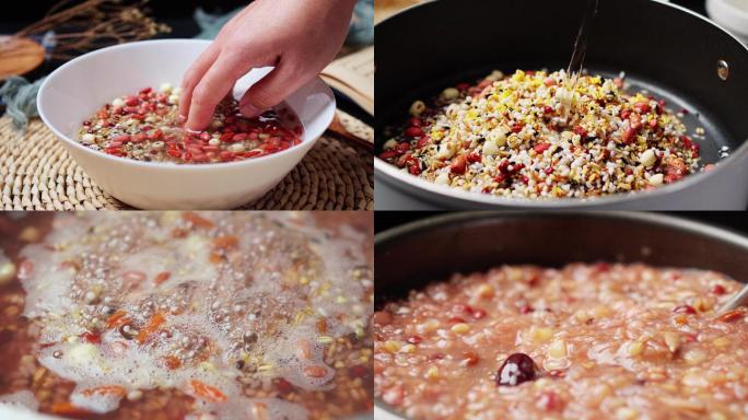 腊八粥八宝粥制作过程春节除夕美食升格