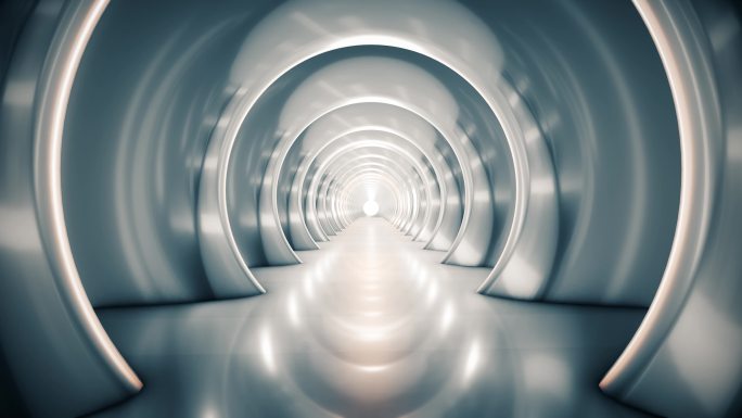 未来派的金属隧道进入时空科技