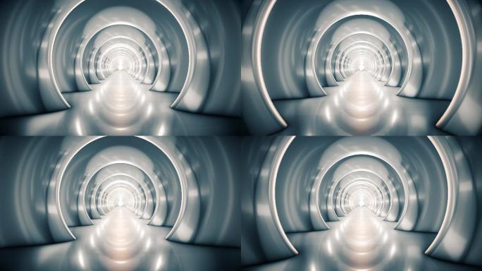 未来派的金属隧道进入时空科技