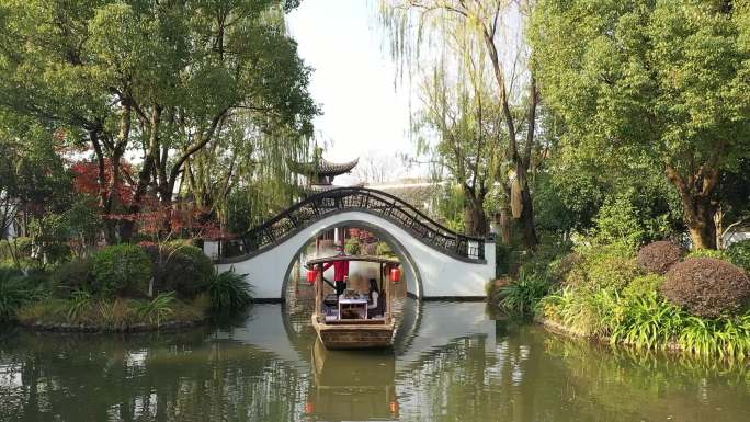 园林 划船 湿地 西溪湿地 湖面