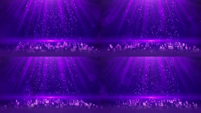 4K紫色粒子大屏背景舞台背景