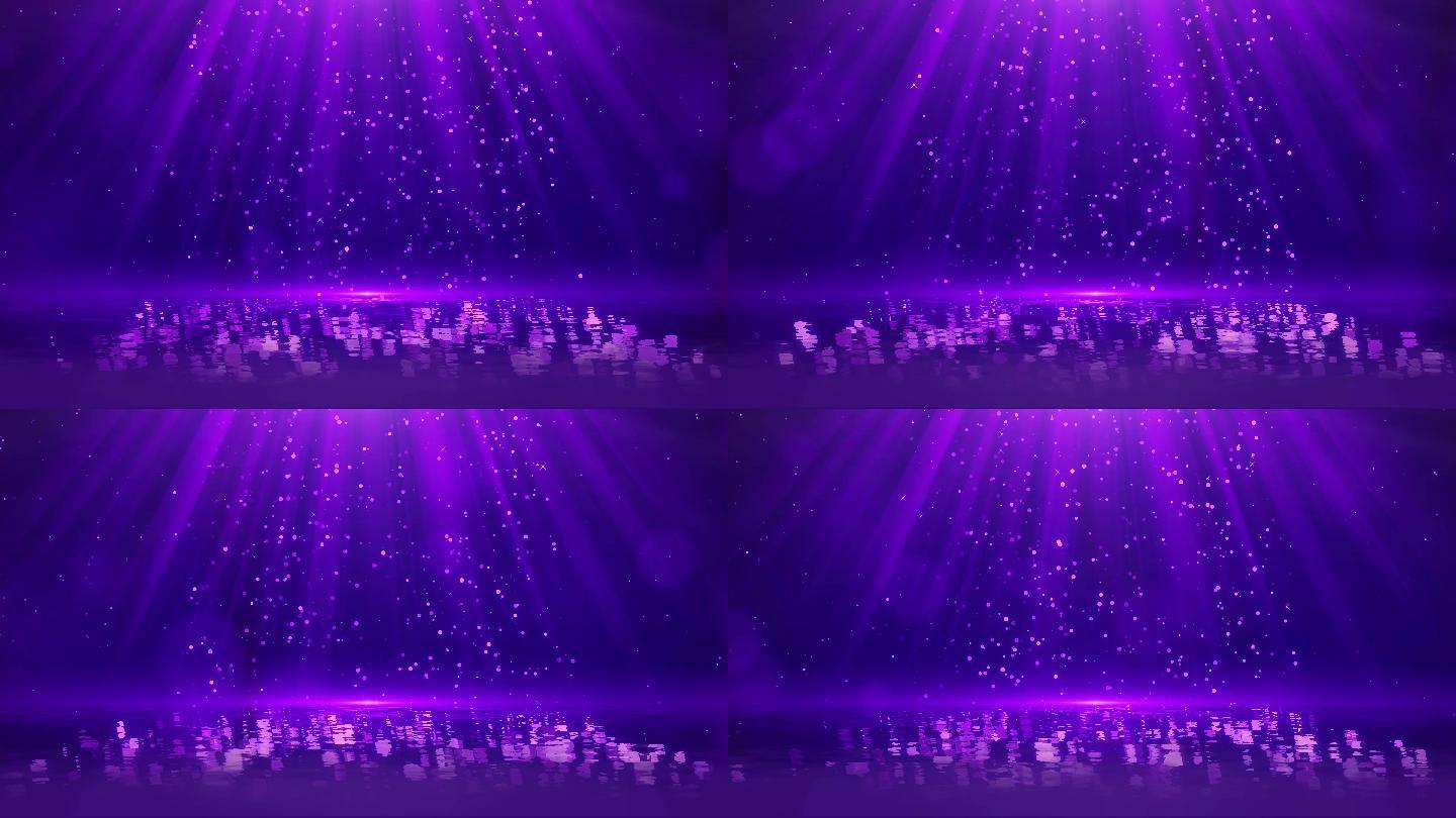 4K紫色粒子大屏背景舞台背景
