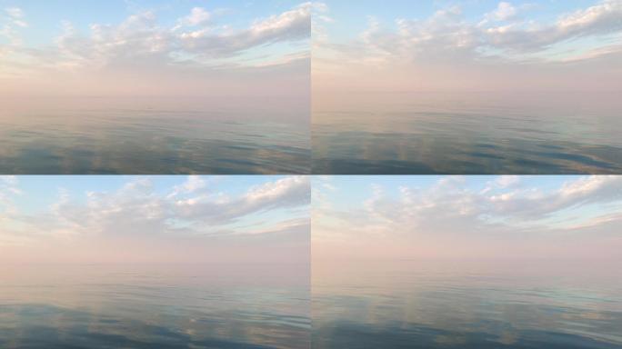平静的湖面背景素材留白空镜头大海海水