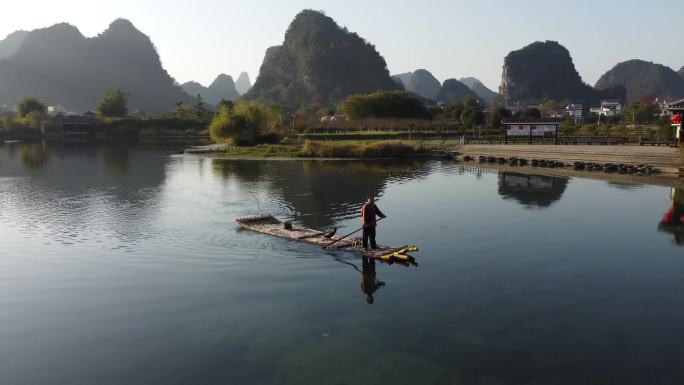 桂林风景航拍-世外桃源景区5