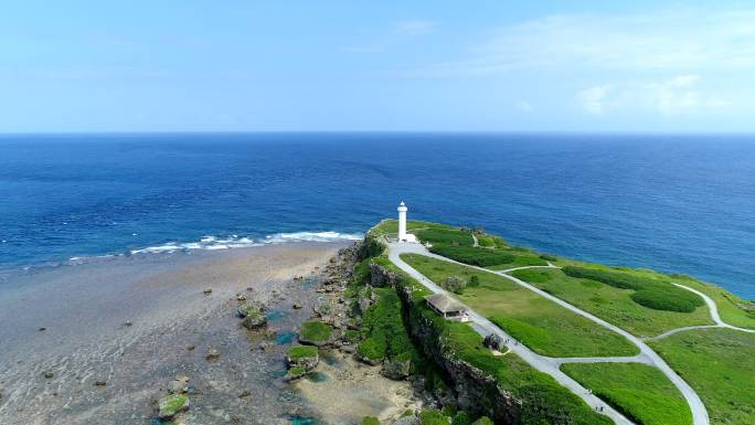 日本冲绳美丽的海景