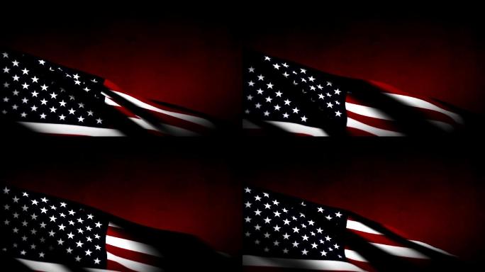 美国国旗背景自由民主特写