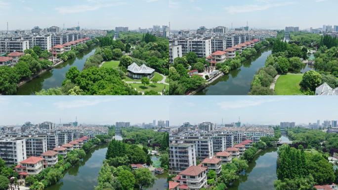 宁波北仑老城区新碶街道河流绿化