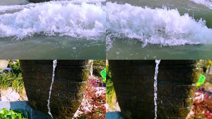 300倍慢门拍摄浪花一朵朵、流水水滴穿石