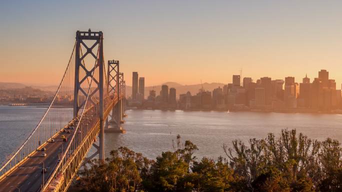 旧金山海湾大桥美国地标公路