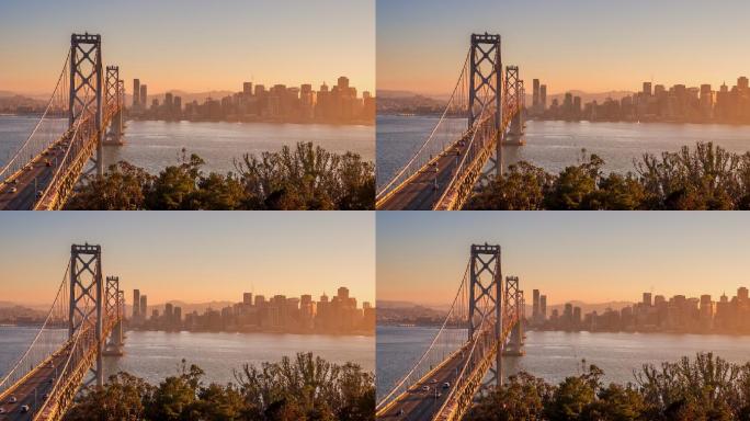 旧金山海湾大桥美国地标公路