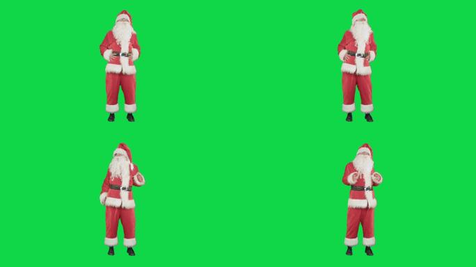 圣诞老人抠像绿屏绿布绿幕抠图后期动漫