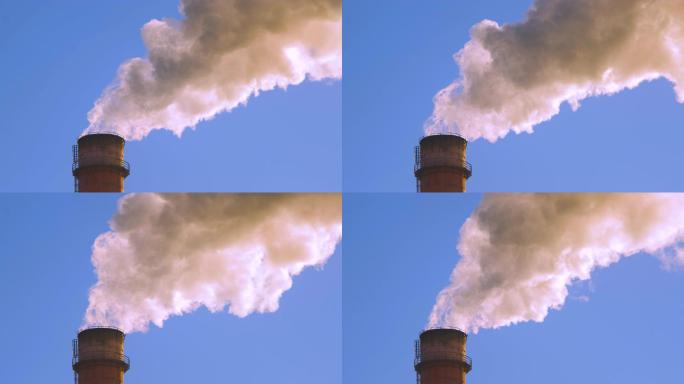 工厂烟囱排污环境保护空气污染