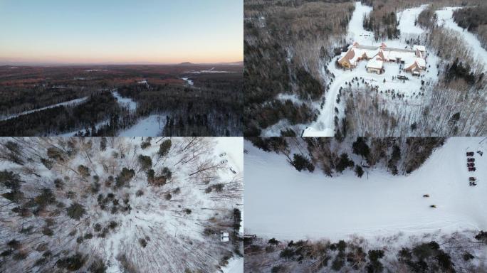 长白山森林公园冬季林海雪原