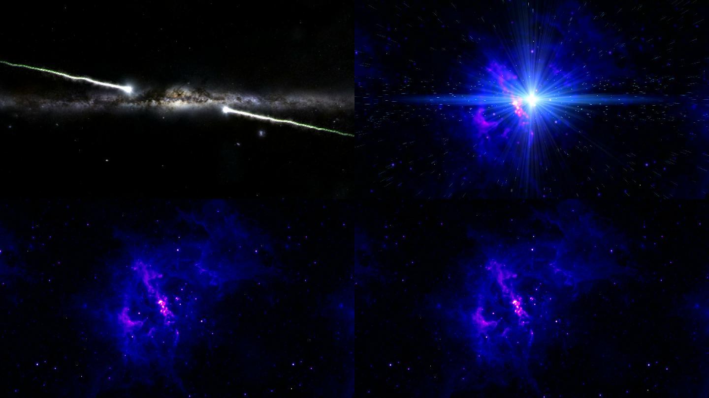 陨石碰撞粒子特效宇宙