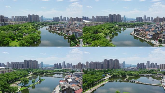 宁波北仑老城区新碶街道河流绿化