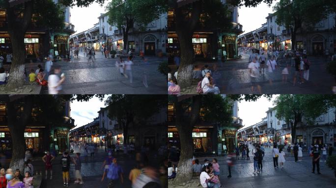 杭州清河坊街区热闹宣传实拍