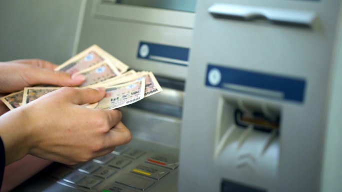 取款机交易外币业务提款银行卡ATM存款