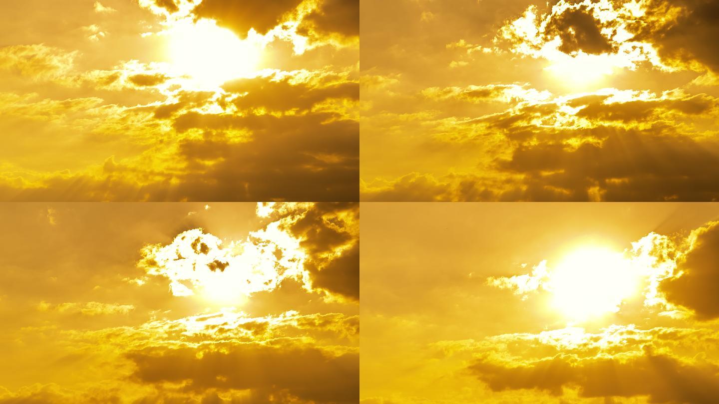 延时拍摄的云层日出朝阳夕阳流云云朵云彩