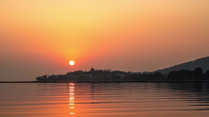 苏州太湖日落延时