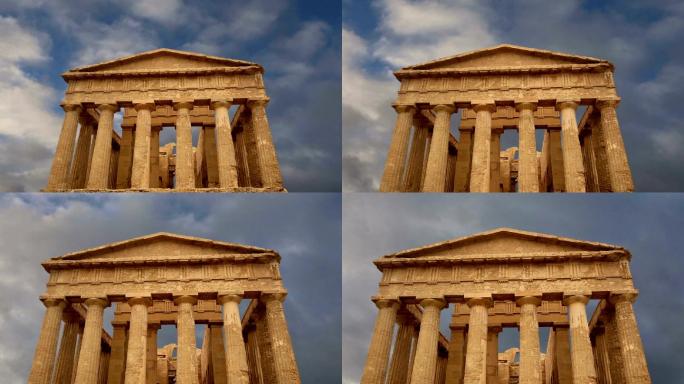 古希腊神庙古希腊旅游旅行宣传片古迹延时