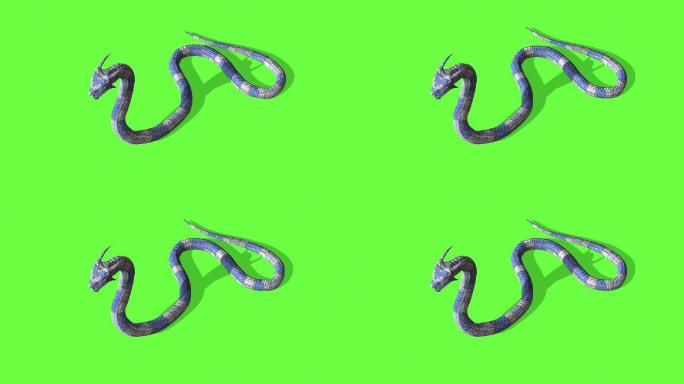 蛇攻击动画绿屏绿幕抠像游戏特效道具长虫毒