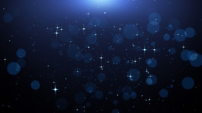 微光粒子的动画视频素材蓝色唯美光晕光斑