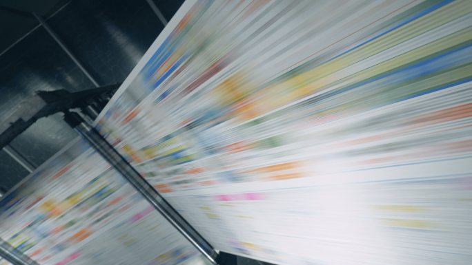 报纸打印全自动宣传片流水线