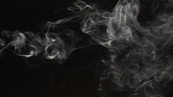优雅的烟雾黑色背景视觉创意云雾缭绕