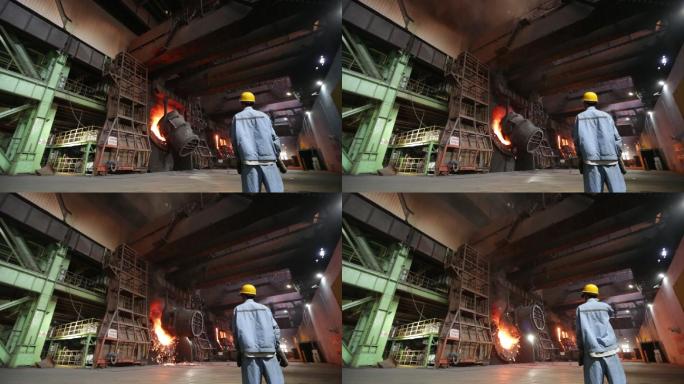 炼钢厂 炼钢炉 炼钢工人 高温作业